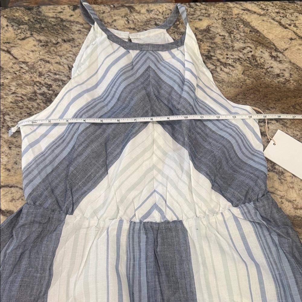 Carve Designs Mable Dress - Blue and White Striped Halter - Picture 4 of 7